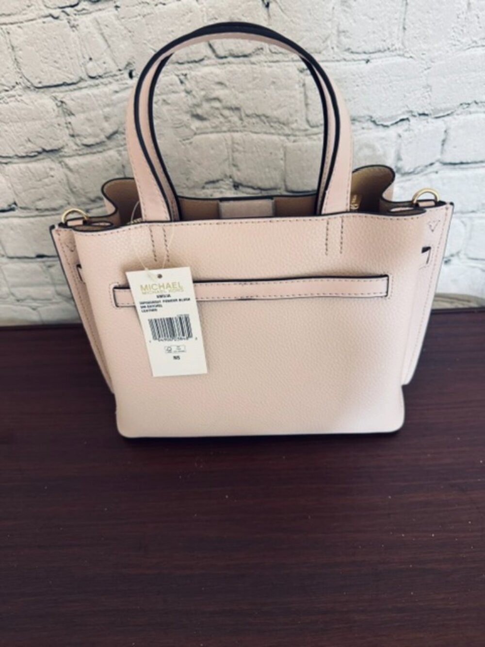 Michael Kors Emilia Small Satchel Powder Blush Pebbled Leather NWT - Picture 3 of 12